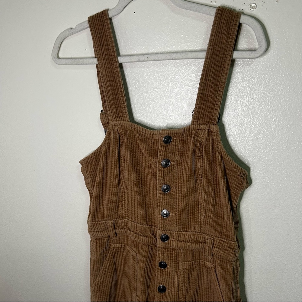 Aerie tan corderoy flare overall pants - Picture 5 of 11